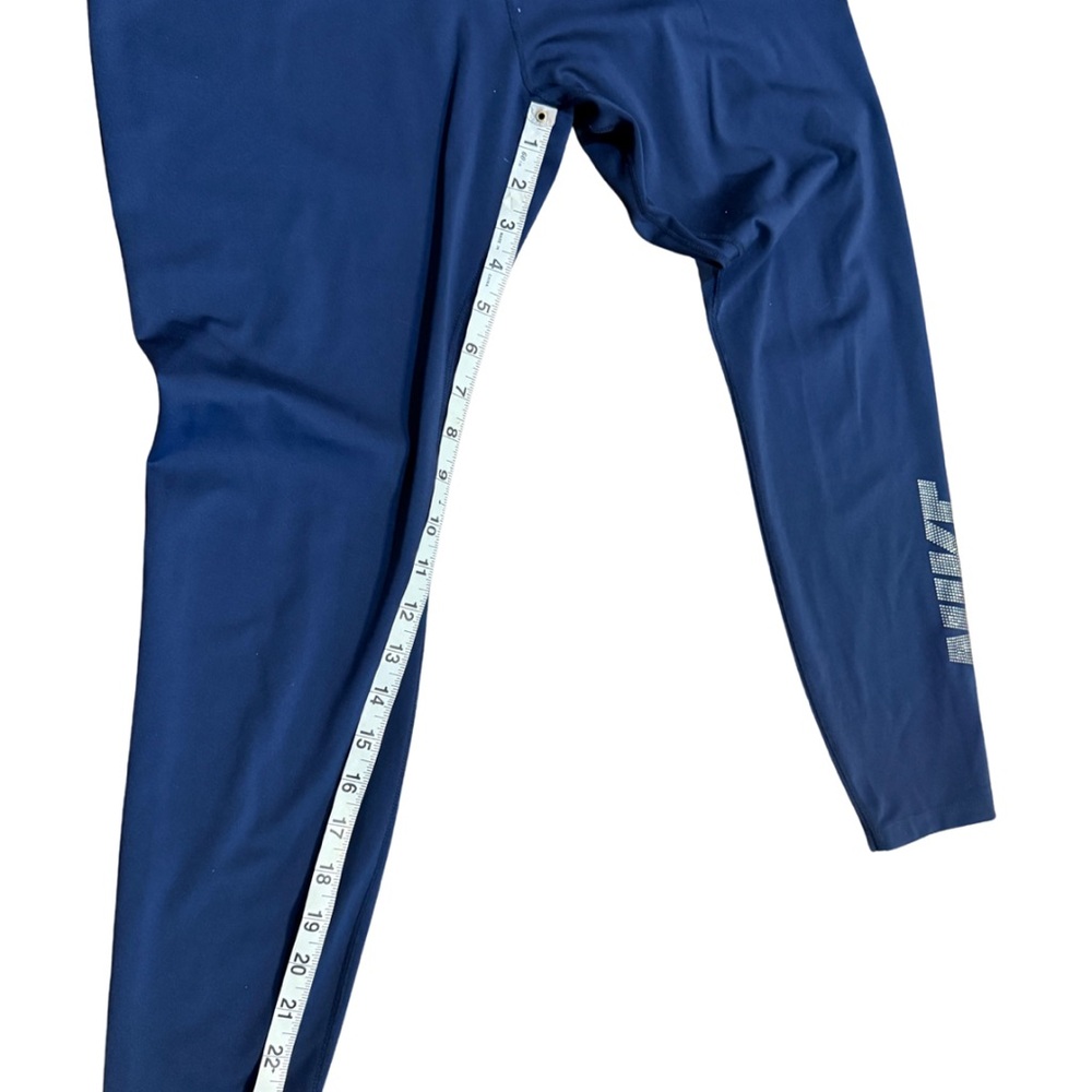 Nike Pro Blue Capri Leggings Women’s Large Dri Fit Training Tights - Picture 6 of 11